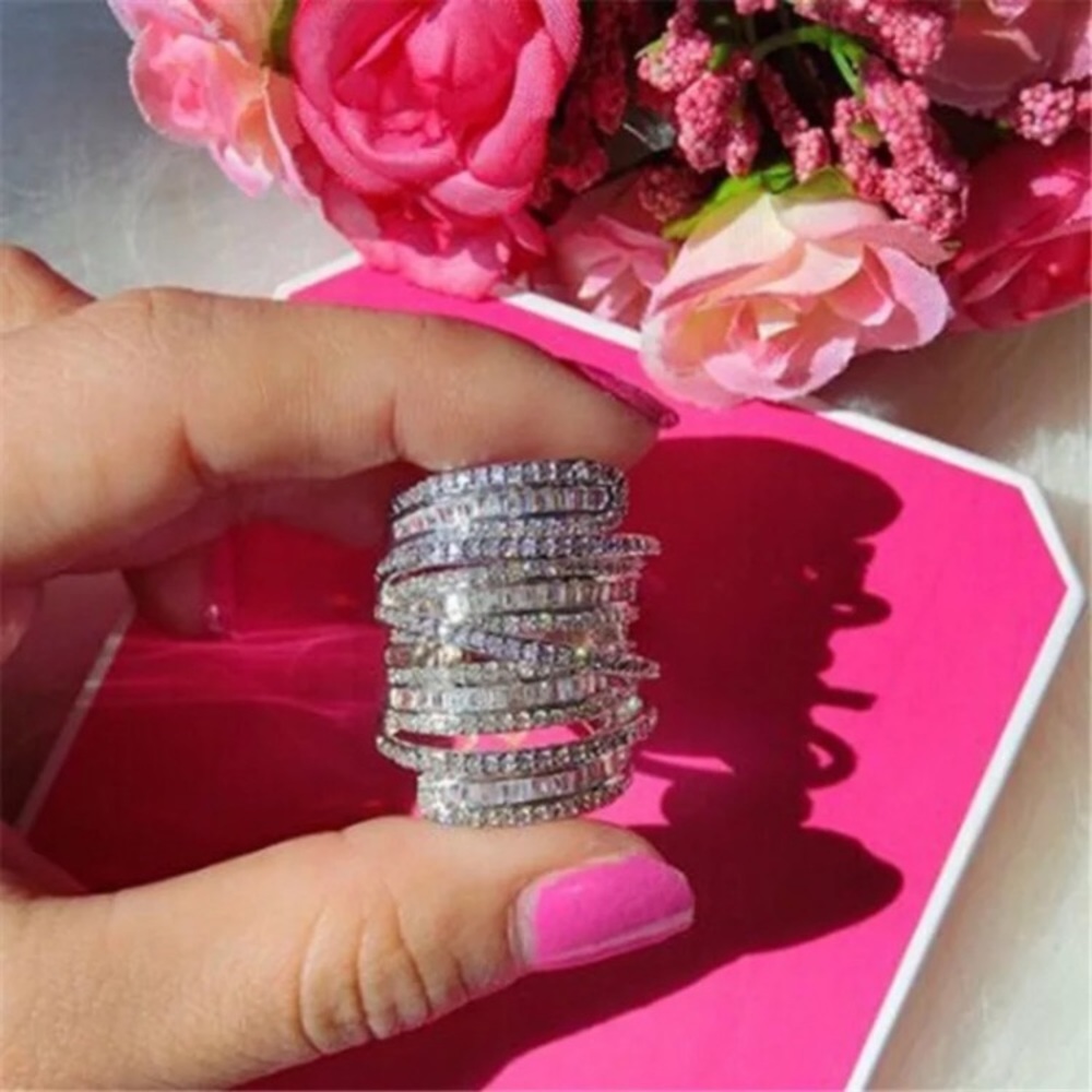 New “6.4 CT Sterling Silver Diamond Ring - Picture 5 of 5